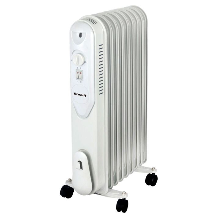 RADIATEUR BAIN D'HUILE BRANDT RBH11BW 11 ÉLÉMENTS 2500W - BLANC