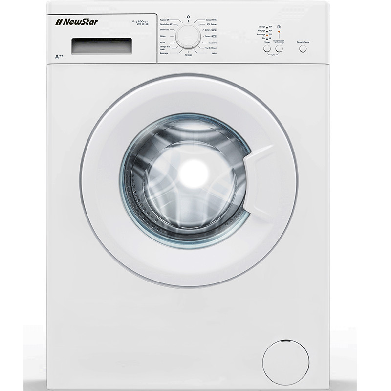 MACHINE À LAVER FRONTALE NEWSTAR 5KG MFA0508CT0W BLANC