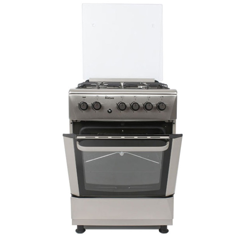 CUISINIÈRE À GAZ PROCOOK TE6640IX / 60CM / INOX