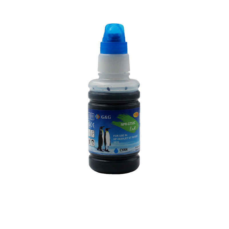 Bouteille d’encre G&G spécial HP adaptable 100ml Cyan NPR6GT52C-ADAPT