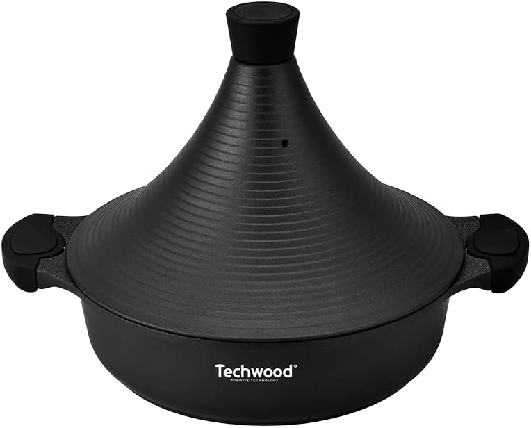 TAJINE Techwood  4L Ø28CM ALUMINIUM ET PORCELAINE Noir TAJ-249