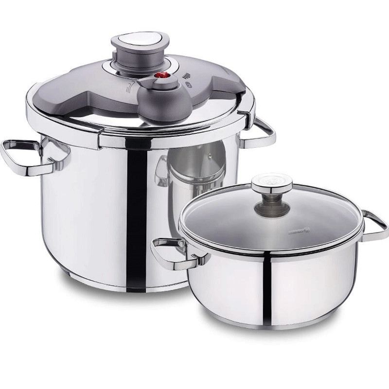 Set Cocotte Korkmaz Aqua A175 7 Litres + Faitout Inox