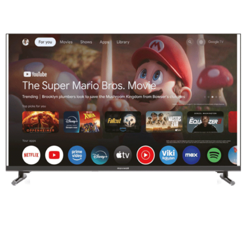 Téléviseur  MAXWELL 43" MG60 FHD Smart Google Tv avec Recepteur Integre - Noir