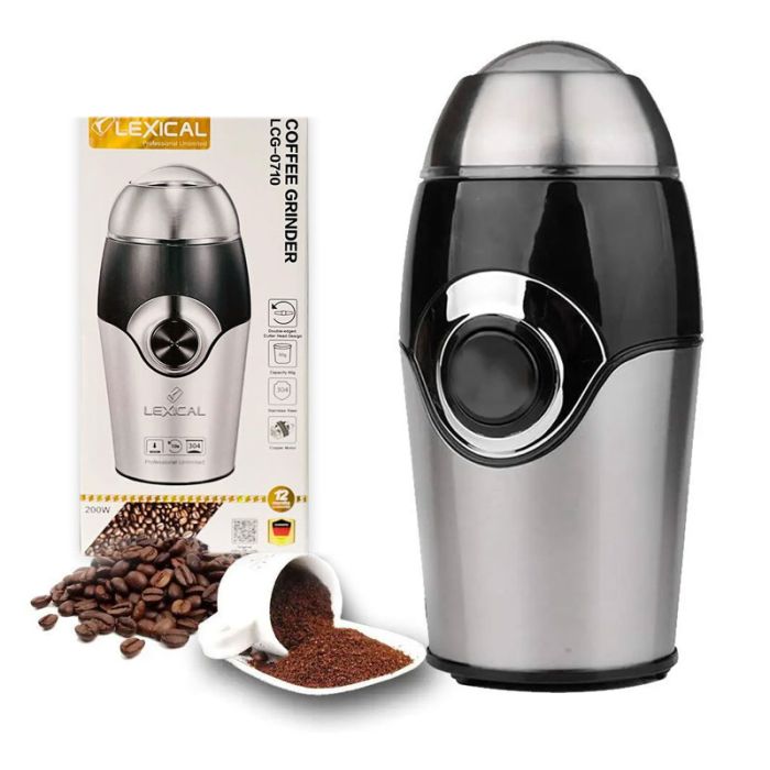 Moulin à café LEXICAL LCG0710 200W - Inox & Noir