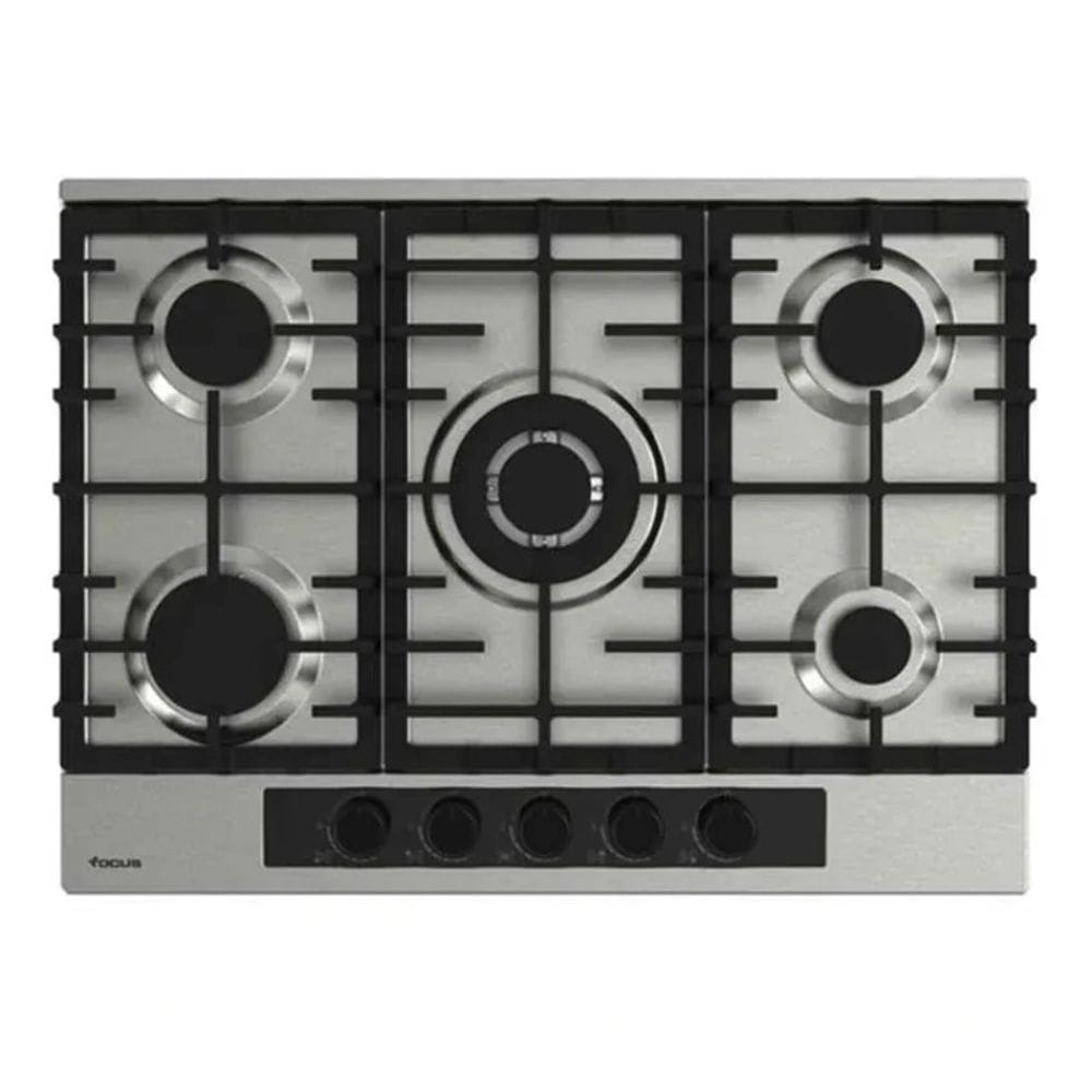 Plaque de cuisson Focus 5 Feux Fonte Inox 70 cm F.8003XS