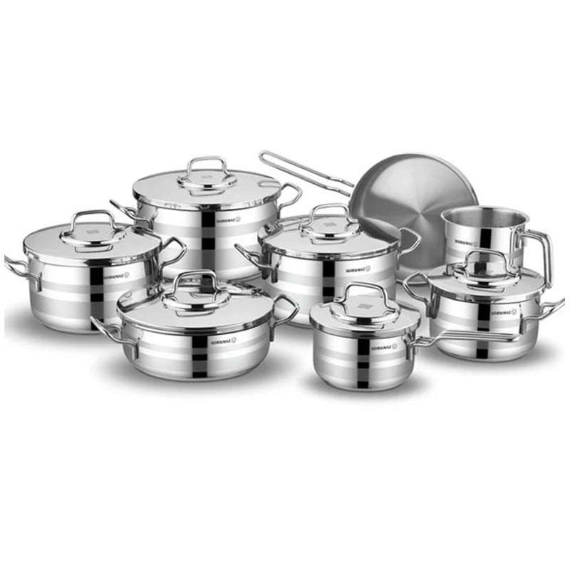Batterie de Cuisine Korkmaz Astron A2053 14 Pièces Inox