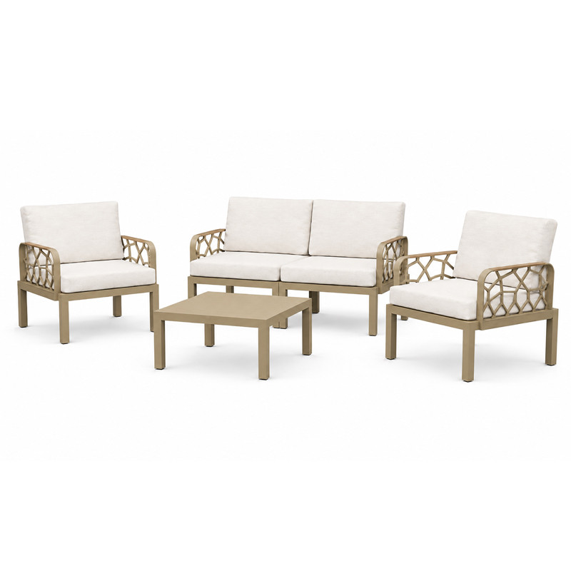 Salon De Jardin Sofpince Portofino 4 Places Taupe