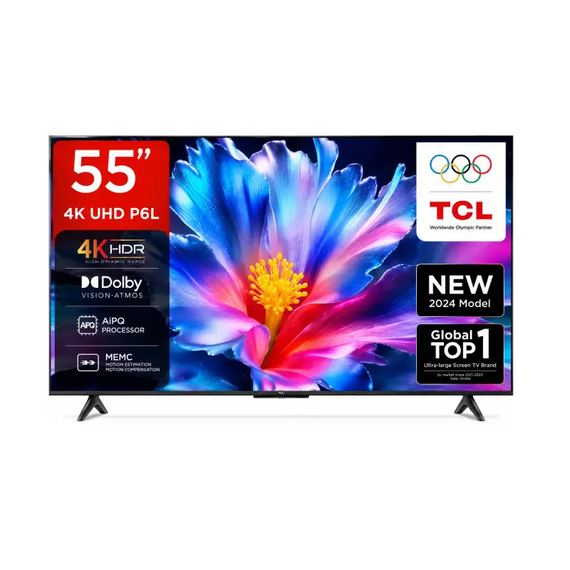 Téléviseur TCL  55" 4K UHD Smart Google TV-P6L