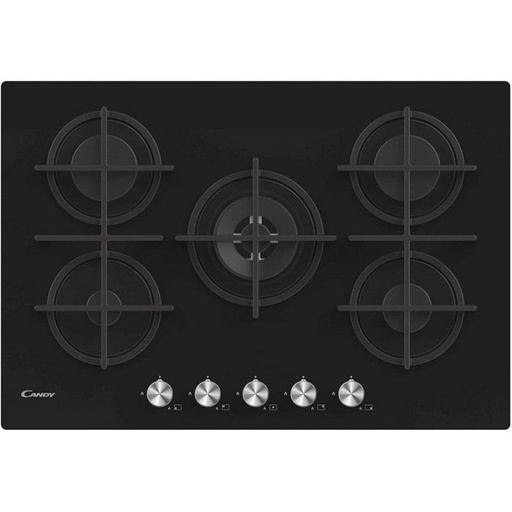 [ CVG74WPB] PLAQUE DE CUISSON CANDY CVG74WPB 5 FEUX 75 CM - NOIR