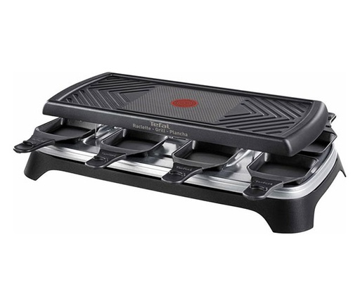 [RE 459801] Appareil à Raclette Grill Plancha TEFAL 8 Personnes - 1350W - Noir/Inox (RE459801)