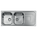 EVIER INOX PIZZICA DOUBLE BAC + EGOUTTOIR PREMIUM