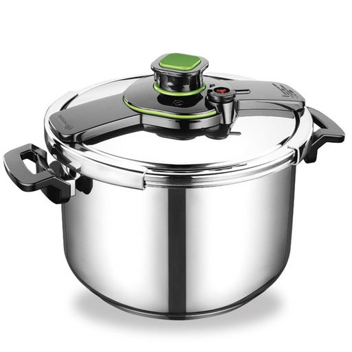 [A153-05] Cocotte KORKMAZ Tessa Pressure Cooker - 7 Litres - Inox/Noir