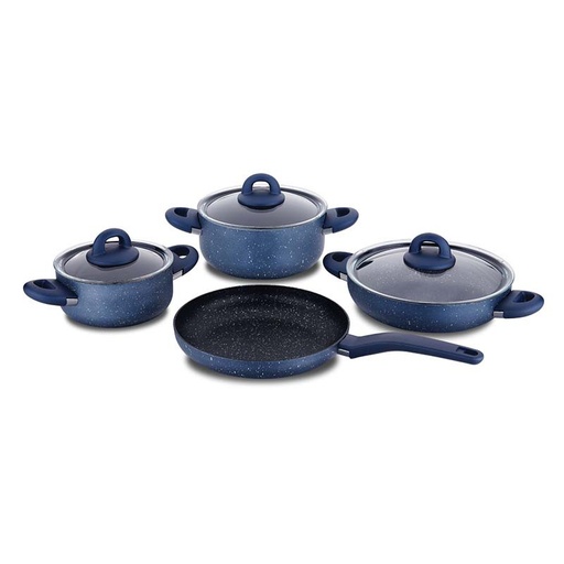 [A2893] SET DE 7 PIÈCES KORKMAZ BELLA GRANITE AZURA - BLEU