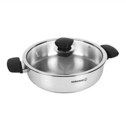 [A1691-1] Shalow pan Korkmaz KAPPA 26x8,5 cm 4.5 Litres en Inox - A1691-1