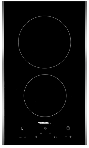 [SOFT.33] Plaque de Cuisson FOCUS SOFT 33 30 Cm 2 Feux Noir