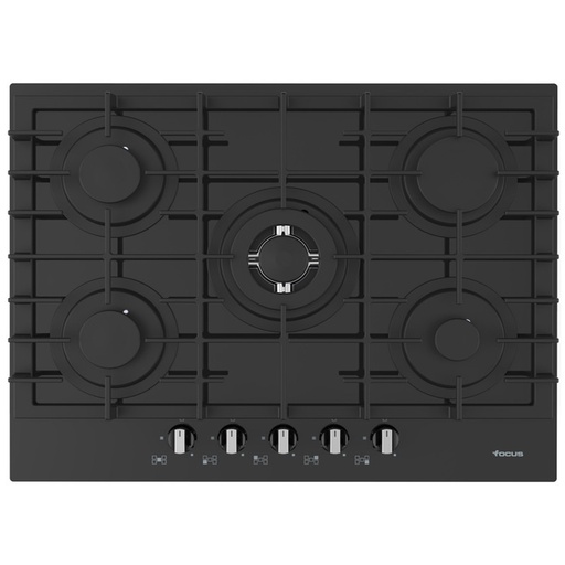 [F.4006BS] PLAQUE DE CUISSON FOCUS 5 FEUX 70CM NOIR (F.4006BS)