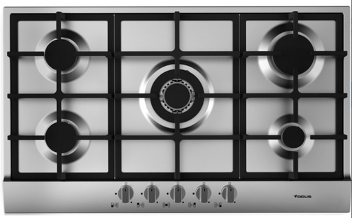 [F.40789XS] PLAQUE DE CUISSON FOCUS 5 FEUX 86CM INOX (F.40789XS)