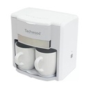 CAFETIÈRE DUO 2 TASSES TECHWOOD TCA-202 500W - BLANC