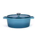 Cocotte Ovale LIVOO 29cm - 4.5l Bleu (MEP129B)