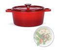 Cocotte ronde LIVOO 4L rouge (MEP128R)