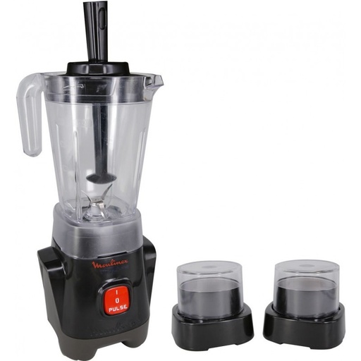 [LM2428EG] BLENDER MOULINEX LM2428EG 400W 1.25L + MOULIN + HACHOIR - NOIR