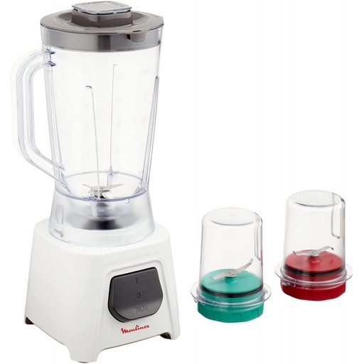 [LM2B3126] BLENDER MOULINEX 450W  1.5L + 2 MOULIN (épices+café)