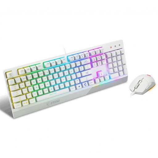 [S11-04FR306-CLA] CLAVIER & SOURIS MSI VIGOR GK30 + CLUTCH GM11 - BLANC - S11-04FR306-CLA