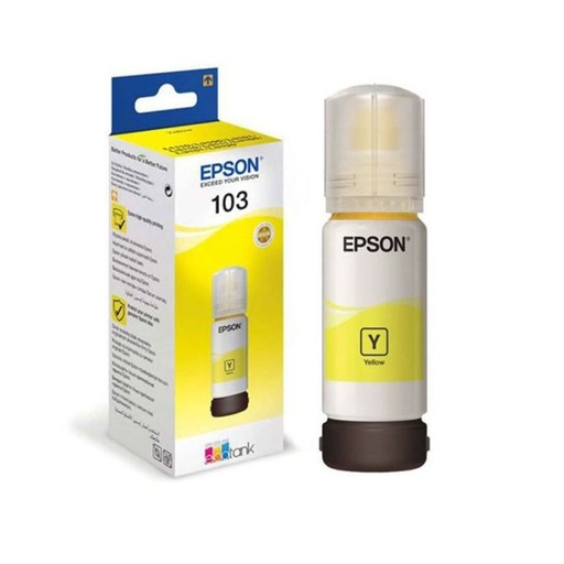 [C13T00S44A] BOUTEILLE D'ENCRE ORIGINAL EPSON ECOTANK 103 - JAUNE