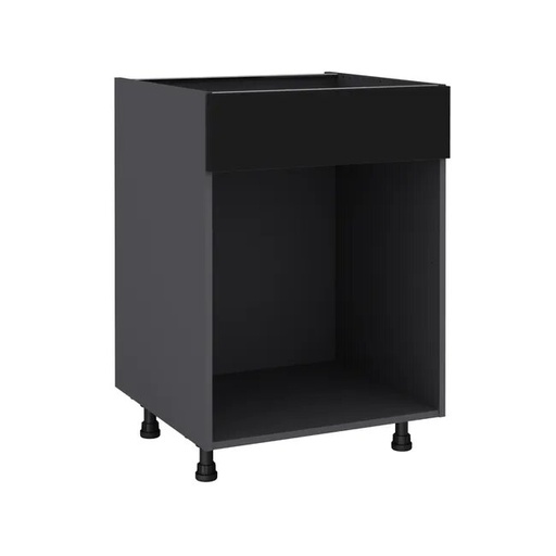 [ME-BAS-FOUR-NOIR] MEUBLE BAS FOUR & PLAQUE ENCASTRABLE 60 CM