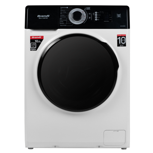 [BAM102QVWBL] LAVE LINGE FRONTALE BRANDT  10.5 KG BLANC / BLACK EDITION