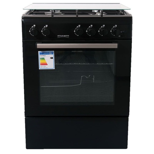 [AMG60N] CUISINIÈRE À GAZ ARTHUR MARTIN 60CM 4 FEUX NOIR (AMG60N)