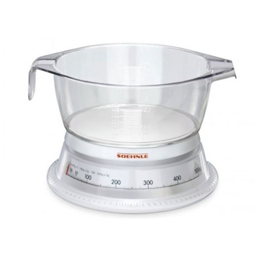 [65418] BALANCE DE CUISINE MÉCANIQUE SOEHNLE VARIO 0.5 L - BLANC