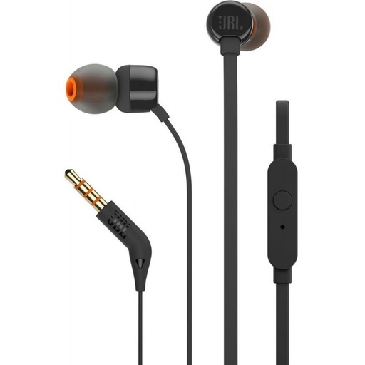 [JBLT110BLK] ECOUTEURS INTRA-AURICULAIRES JBL HARMAN T110 NOIR