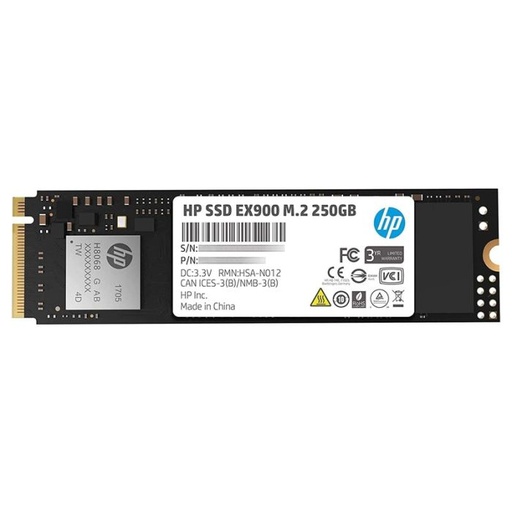 [6955914605312] DISQUE DUR SSD HP EX900 M.2 PCle Gen 4X3 NVMe 250GB