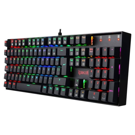 [6950376709219] CLAVIER REDRAGON MITRA K551RGB-1 V2 ROUGE SWITCH NOIR