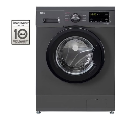 [F2J3QYG6J] Machine à Laver LG  Direct Drive Inverter 7 Kg  1200 Tours/min - F2J3QYG6J - Noir