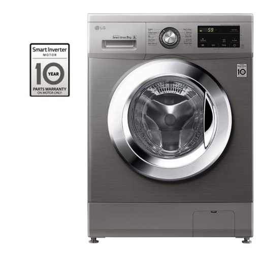 [FH2J3TNG5P] Lave Linge Frontal LG  Inverter  Direct Drive 8kg FH2J3TNG5P - Silver