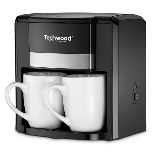 [TCA-206] CAFETIÈRE TECHWOOD 2 TASSES DUO NOIR (TCA-206)