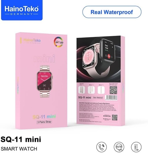 [SQ-11MINI-ROSE] Montre connectée Haino Teko  SQ-11 rose