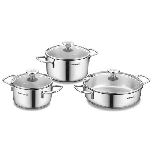 [A1092] Batterie de Cuisine 6 pièces ALIA A1092 - Inox