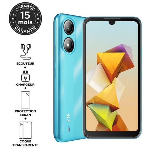 [ZTE-A33S-2-32-BLEU] Smartphone ZTE A33s 2Go 32Go - Bleu