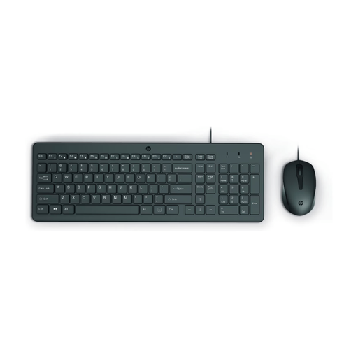[240J7AA] Ensemble Clavier Azerty Francais et Souris Filaires HP 150  Noir