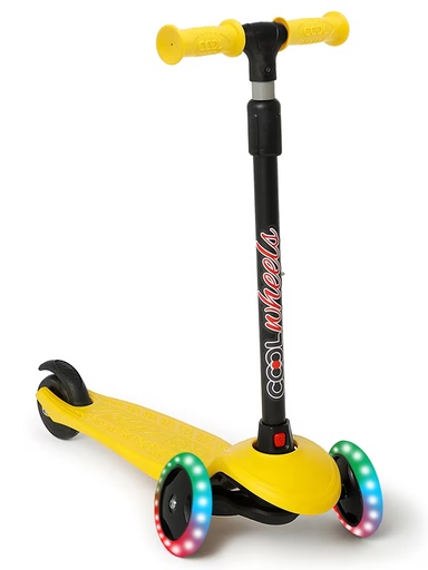 [TROTT-ENFANT-JAUNE] TROTTINETTE lumineuse Cool Wheels POUR ENFANT jaune