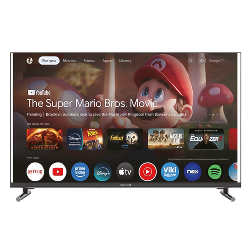 [MAX-Q55MG60] Téléviseur MAXWELL 55" MG60 QLed 4K Smart Google Tv avec Recepteur Integre - Noir