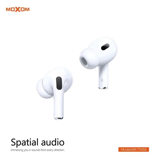 [MX-TW59] Ecouteur sans fil Hi-Fi Moxom MX-TW59 TWS, connecté au Bluetooth 5.3-Blanc