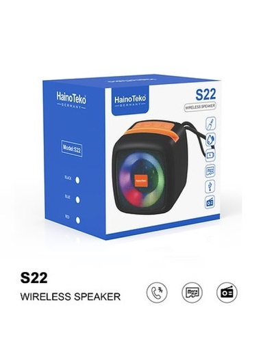 [HAINO-TEKO-S22] Mini enceinte Bluetooth sans fil puissante avec carte SD et FM Haino Teko