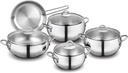 Batterie De Cuisine Korkmaz   TOMBIK- A1800 - Set de 9 Pcs Inox