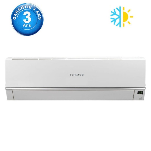 [TY-C24BEE] Climatiseur Tornado (TY-C248BEE) 24000 BTU- R32-T3-Chaud Froid- Blanc
